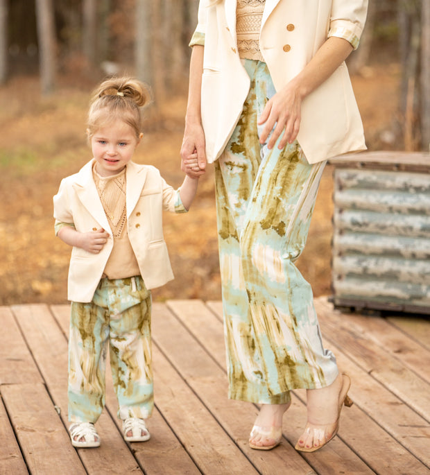 Womens Printed Multi Pants-mommy and me,-Cocoplum Boutique